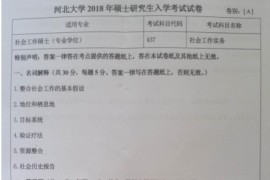 2018年河北大学437社会工作实务考研真题.zip