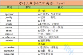 2021年英语一阅读理解Text1