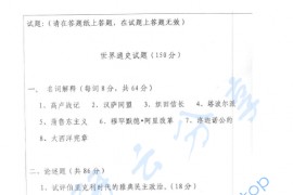 2006年中国人民大学340世界通史（截止到1945年）考研真题