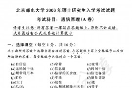2006年北京邮电大学<strong>通信原理</strong>考研真题