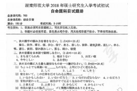 2018年湖南师范大学703综合日语考研真题