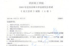 2004年武汉工程大学化工原理A卷考研真题