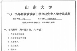2019年山东大学672中国美术史考研真题.pdf
