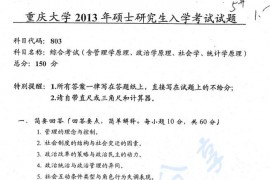 2013年重庆大学803综合考试（行政管理）考研真题