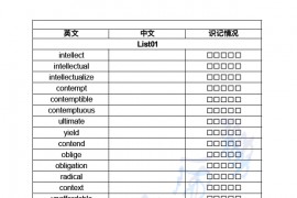 十天搞定考研单词默写本