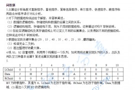 2014年南京邮电大学811数据结构考研真题