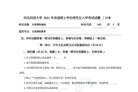 2021年河北科技大学445汉语国际教育基础B考研真题