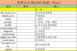 2001年英语一阅读理解Text5