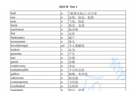 考研英语英语二真题词汇打印版2010-2019年