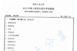 2013年沈阳工业大学829诉讼法学考研真题