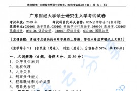 2019年广东财经大学802法学综合二（含民法总论、刑法总论）考研真题.pdf