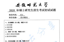 2020年安徽师范大学874美术概论考研真题.pdf