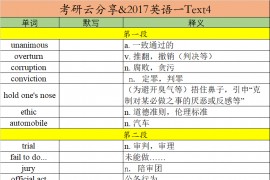 2017年英语一阅读理解Text4