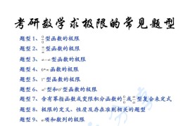 考研数学求极限常见题型总结.pdf