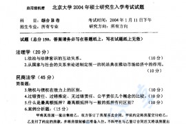 2004年北京大学法学综合B卷考研真题