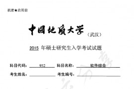 2015年中国地质大学（武汉）952软件综合考研真题