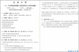 2019年山东大学435保险专业基础考研真题.pdf
