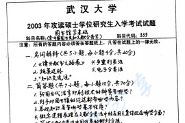 2003年武汉大学图书馆学基础考研真题