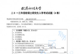 2013年武汉科技大学802岩石力学A考研真题及答案