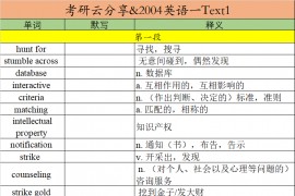 2004年英语一阅读理解Text1