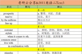 2011年英语二阅读理解Text3