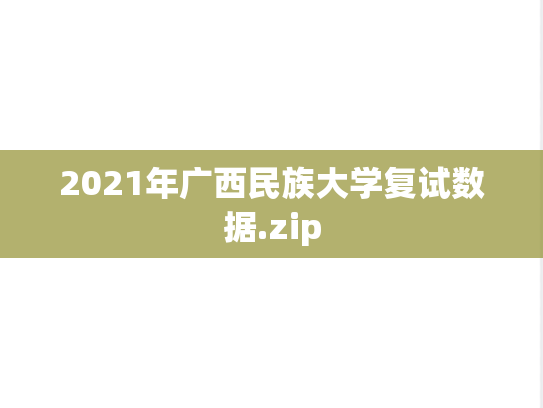 2021年<strong>广西民族大学</strong>复试数据.zip
