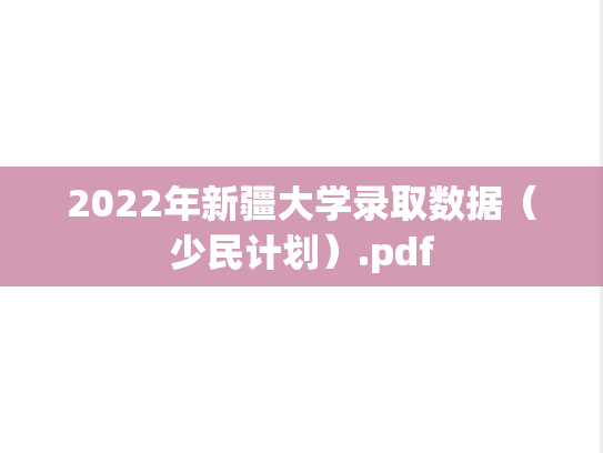 2022年新疆大学录取数据（少民计划）.pdf