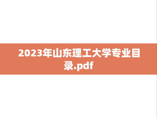 2023年山东理工大学专业目录.pdf,2023年山东理工大学专业目录.pdf,山东理工大学,第1张