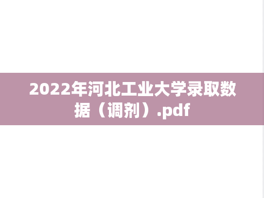 2022年河北工业大学录取数据（调剂）.pdf
