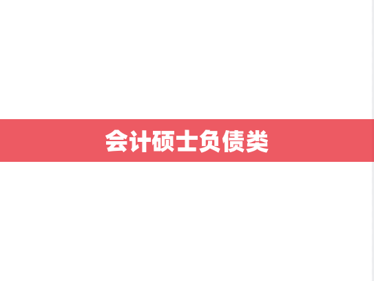 会计硕士负债类