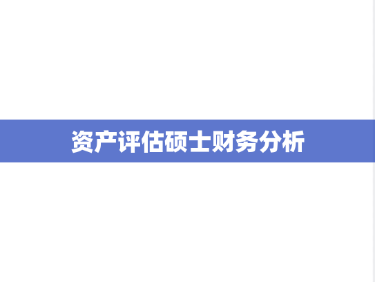 资产评估硕士财务分析