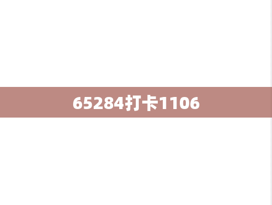 65284打卡1106,65284打卡1106,第1张