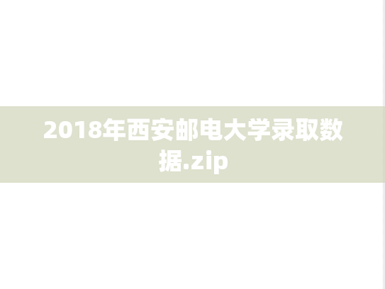 2018年西安邮电大学录取数据.zip