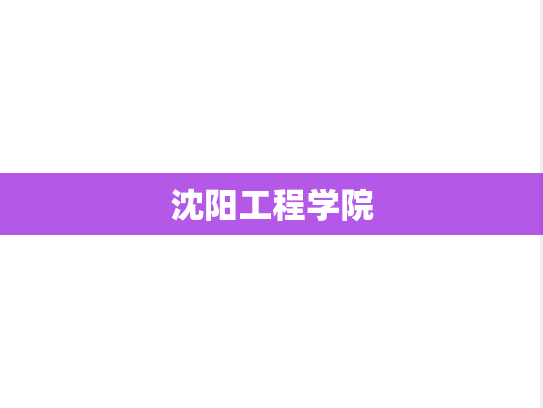 沈阳工程学院