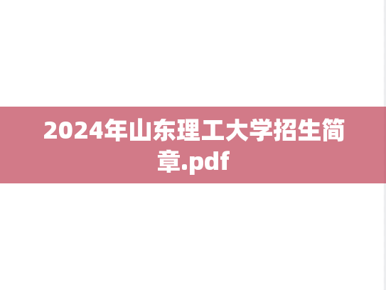 2024年山东理工大学招生简章.pdf