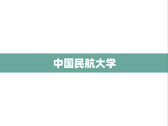 中国民航大学