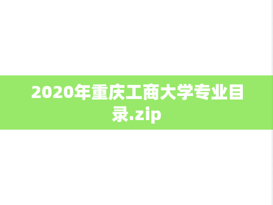 2020年重庆工商大学专业目录.zip